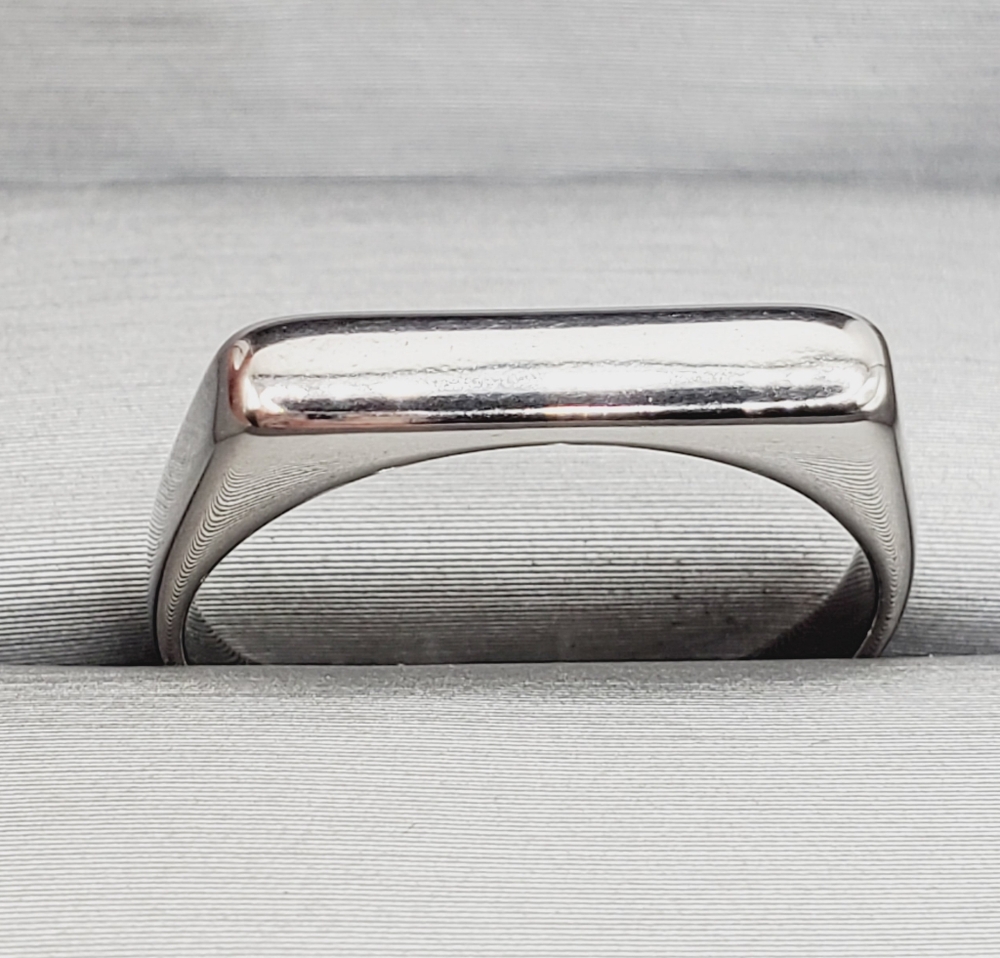 Modern Bar Silver Band Ring